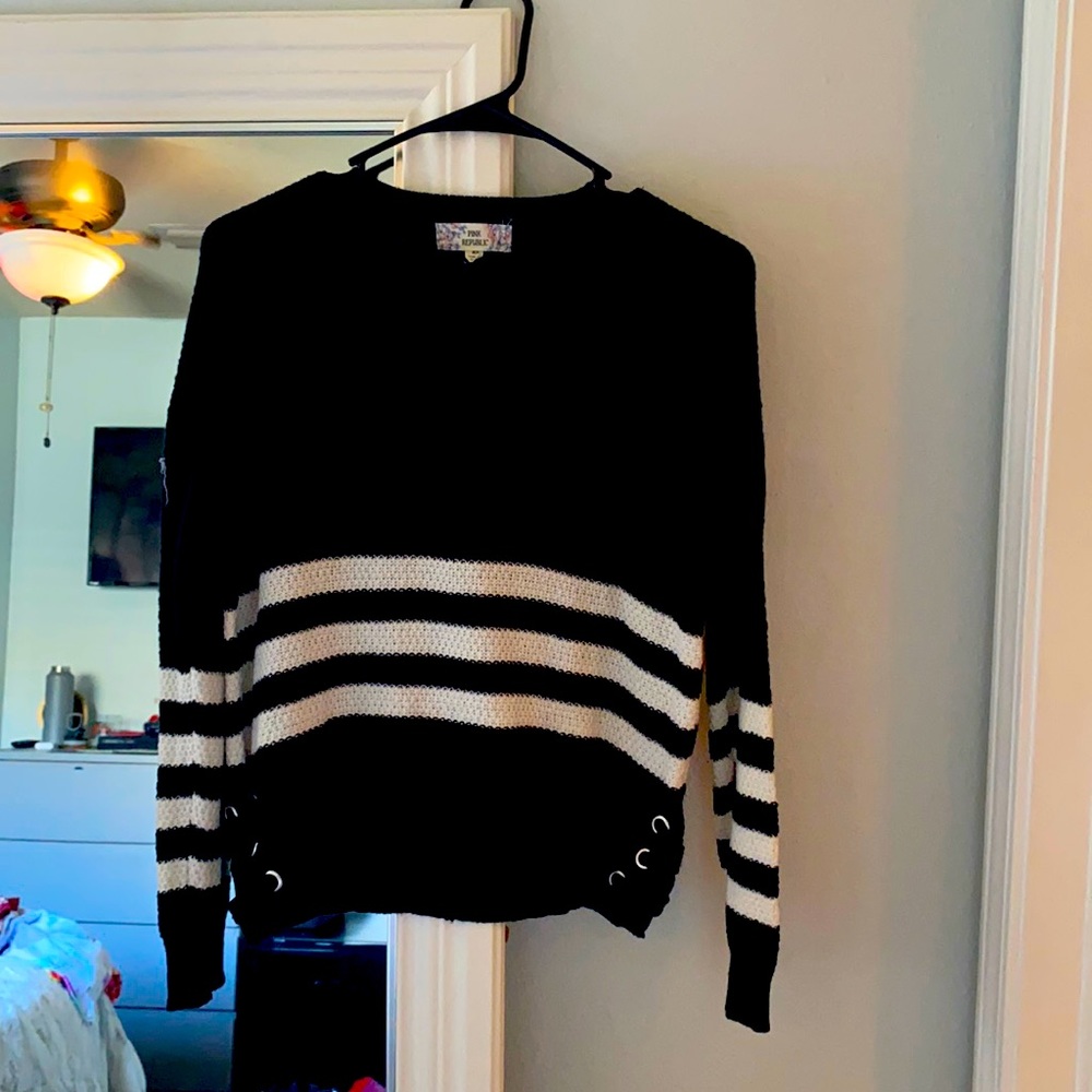 black sweater